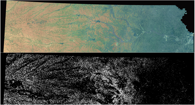 Descartes Labs analysant une carte du Nord Kansas